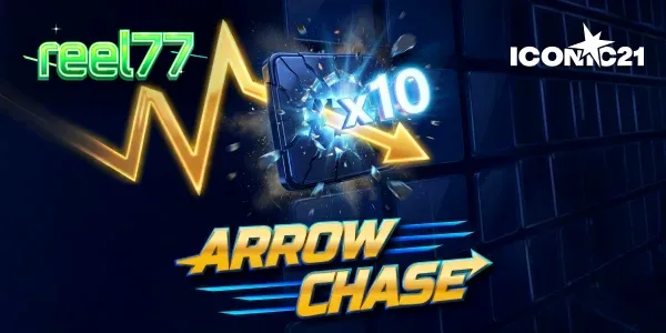 Arrow Chase गेम का इंटरफ़ेस जिसमें मल्टीप्लायर ग्रिड और तीर दिखाई दे रहा है
